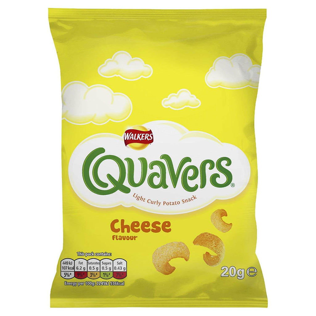 Walkers Quavers Cheese Flavor Crisps (CASE OF 32 x 20g)