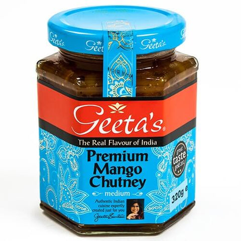Geetas Chutney Premium Medium Mango (CASE OF 6 x 230g)