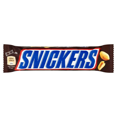 Mars Snickers Bar (HEAT SENSITIVE ITEM - PLEASE ADD A THERMAL BOX TO YOUR ORDER TO PROTECT YOUR ITEMS (CASE OF 48 x 48g)