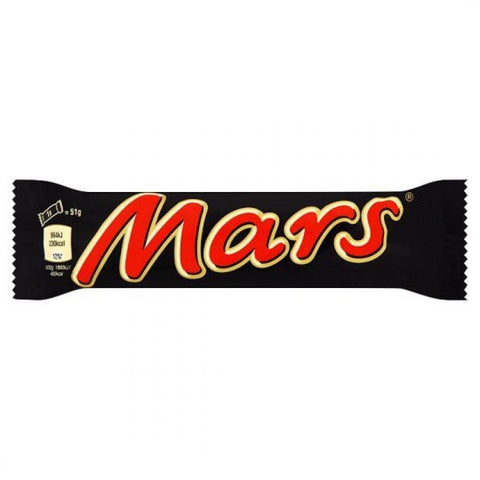 Mars Bar (HEAT SENSITIVE ITEM - PLEASE ADD A THERMAL BOX TO YOUR ORDER TO PROTECT YOUR ITEMS (CASE OF 48 x 51g)