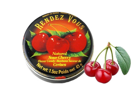 Rendezvous Natural Sour Cherry Candy (CASE OF 12 x 43g)