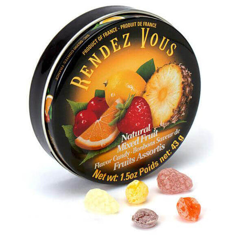 Rendezvous Natural Mixed Fruit Candy (CASE OF 12 x 43g)