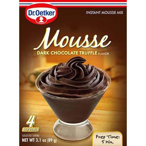 Dr Oetker Dark Chocolate Truffle Mousse Mix, Serves 4 (CASE OF 12 x 89g)