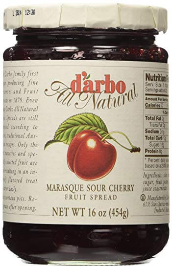 D Arbo Fruit Spread Marasque Sour Cherry (CASE OF 6 x 454g)