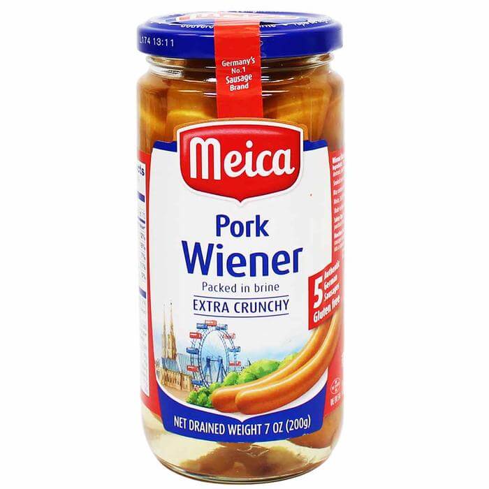 Meica Pork Wiener Sausages in Brine (CASE OF 12 x 200g)