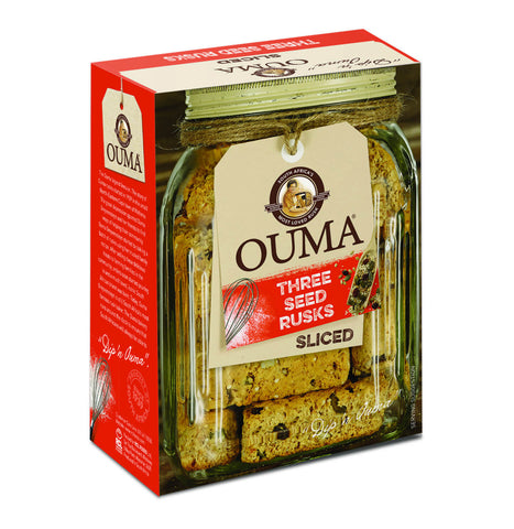 Nola Ouma Three Seed Sliced Rusks with Pumpkin Sesame and Sunflower Seeds Chunky (CASE OF 12 x 450g)