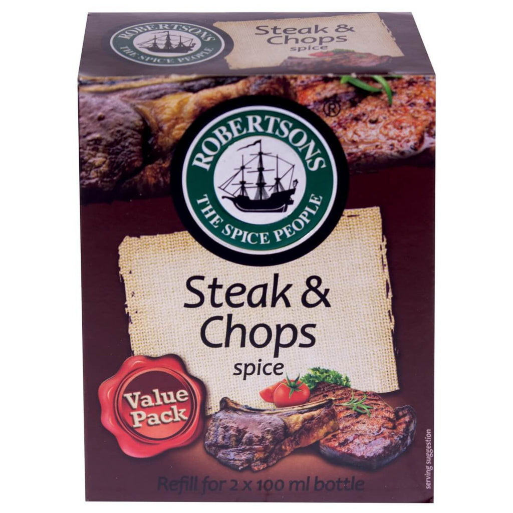 Robertsons Spice Steak and Chops Refill box (CASE OF 5 x 160g)
