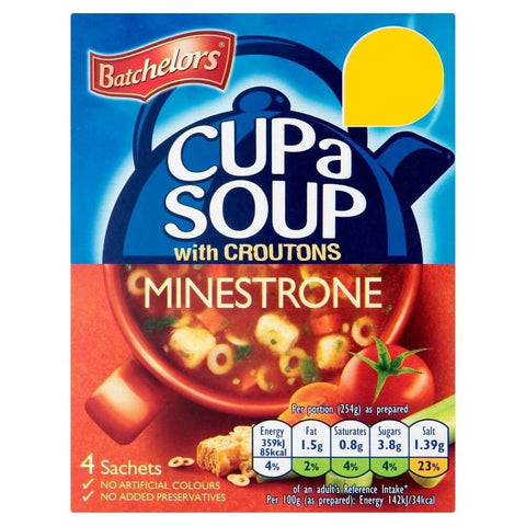 Batchelors Cup a Soup Minestrone with Croutons (Pack of Four) (CASE OF 9 x 94g)