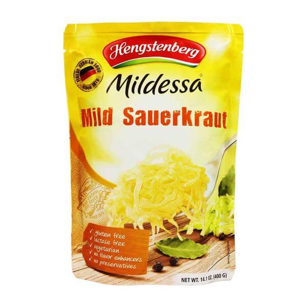 Hengstenberg Mildessa Mild Sauerkraut Pouch (CASE OF 6 x 400g)