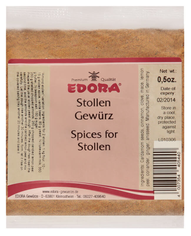 Edora Stollen Spice Mix (CASE OF 25 x 15g)