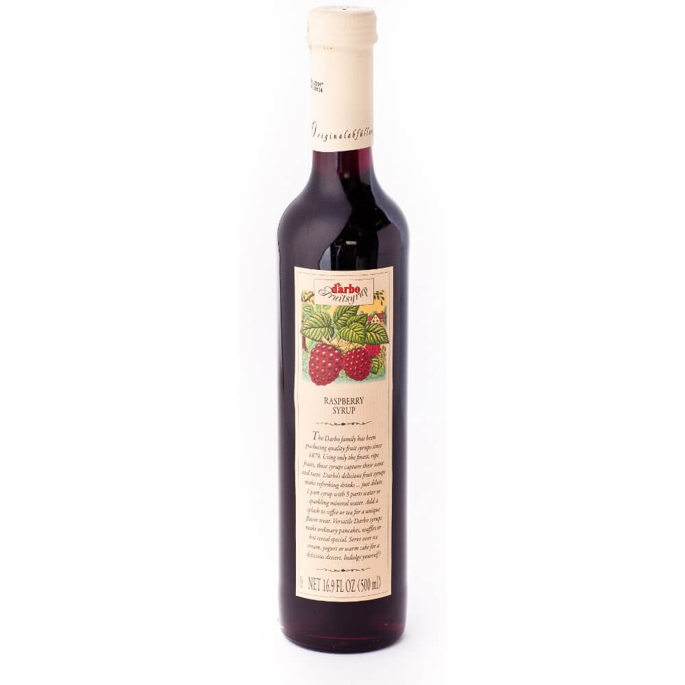 D Arbo Syrup Raspberry, Use to Make a Drink, On Desserts, or Add a Splash to Your Tea or Coffee (CASE OF 6 x 500ml)