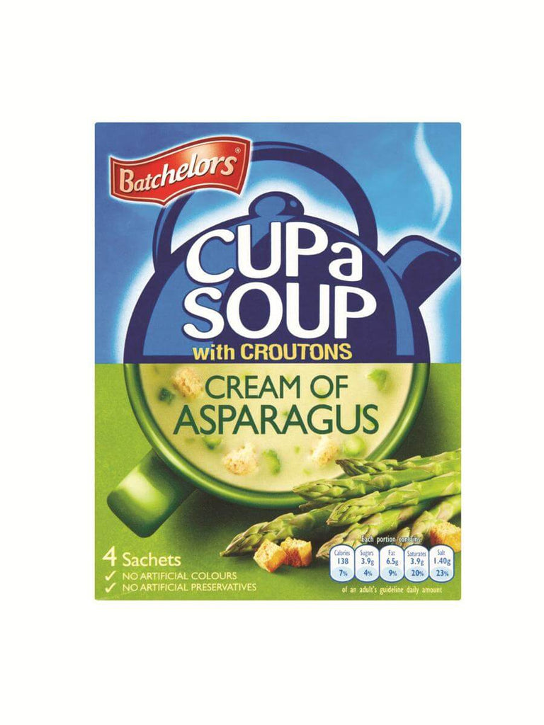 Batchelors Cup A Soup Cream of Asparagus with Croutons (Pack of 4) (CASE OF 9 x 117g)