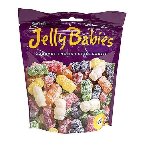 Gustafs Jelly Babies, English Jelly Babies In A Reclosable Bag (CASE OF 12 x 150g)