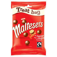 Mars Maltesers - Treat Bag (HEAT SENSITIVE ITEM - PLEASE ADD A THERMAL BOX TO YOUR ORDER TO PROTECT YOUR ITEMS (CASE OF 24 x 68g)
