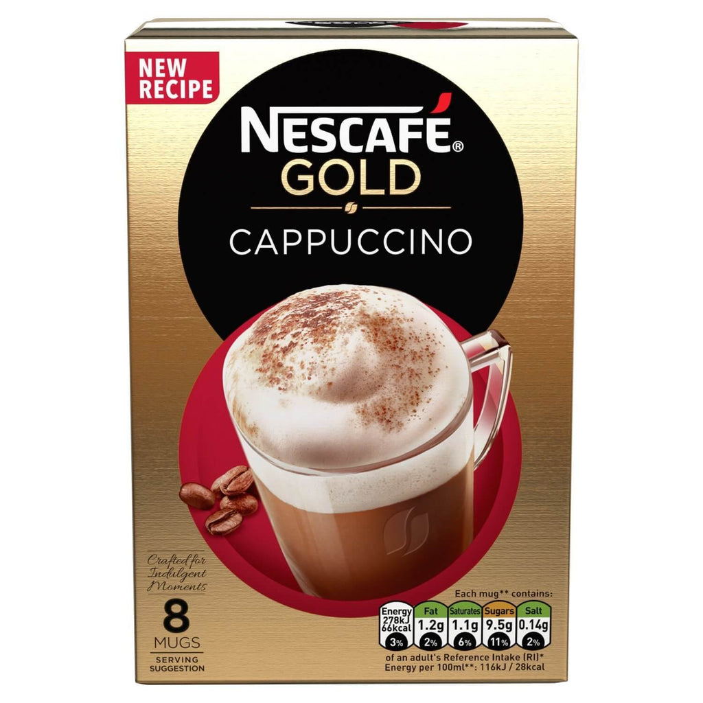 Nestle Nescafe - Gold Cappuccino Mix (Pack of 8 Sachets) (CASE OF 6 x 124g)