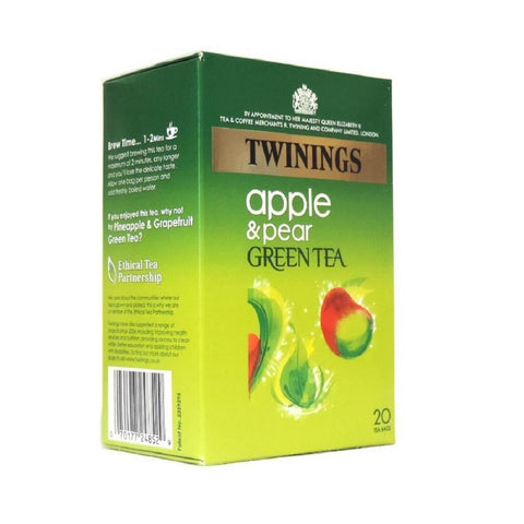 Twinings Tea - Apple and Pear Green Tea (Pack of 20 Tea Bags) (CASE OF 4 x 40g)