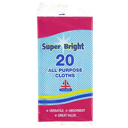 Super Bright All Purpose Cloths (Pack of 20) (CASE OF 10 x 126g)