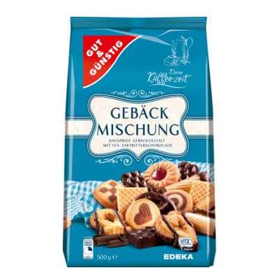 Gut and Gunstig Crispy Pastry Assorted Biscuits (CASE OF 10 x 500g)