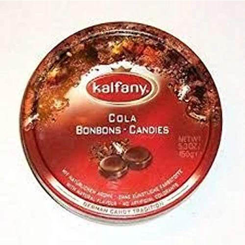 Kalfany Cola Flavored Hard Candies Tin (CASE OF 10 x 150g)