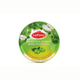 Kalfany Green Apple Flavored Hard Candies Tin (CASE OF 10 x 150g)