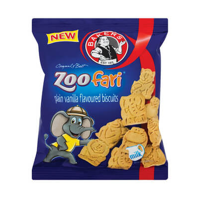 Bakers Zoofari Mini Biscuits Bag (CASE OF 24 x 40g)