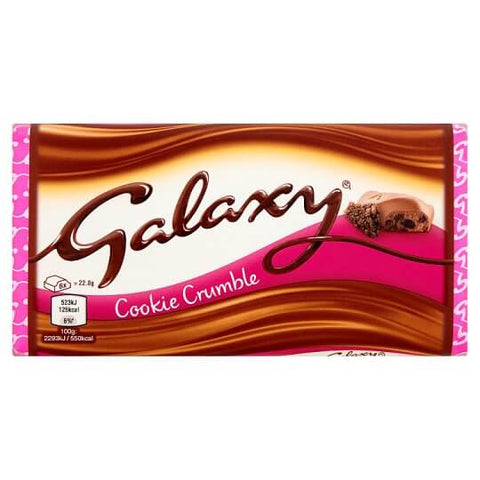 Mars Galaxy - Cookie Crumble Bar (HEAT SENSITIVE ITEM - PLEASE ADD A THERMAL BOX TO YOUR ORDER TO PROTECT YOUR ITEMS (CASE OF 24 x 114g)