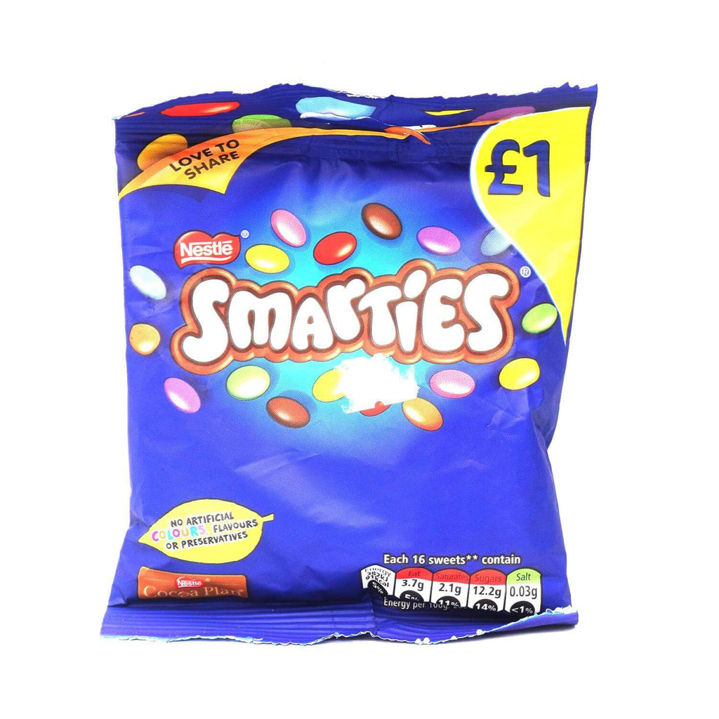 Nestle Smarties - Bag (HEAT SENSITIVE ITEM - PLEASE ADD A THERMAL BOX TO YOUR ORDER TO PROTECT YOUR ITEMS (CASE OF 12 x 87g)