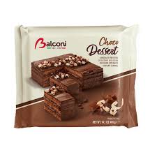 Balconi Choco Dessert Cocoa Sponge Cake with Cream and Topped with Chocolate Shavings (CASE OF 6 x 400g)