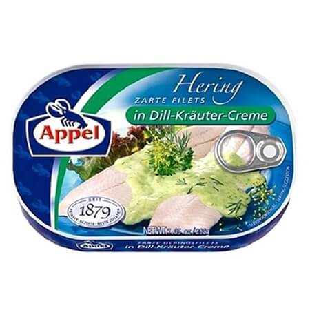 Appel Tender Herring Filets in Dill Herb Cream (CASE OF 10 x 200g)