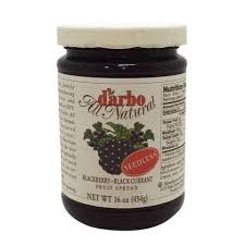 D Arbo Fruit Seedless Black Currant and Blackberry Spread Prepared According to Secret Traditional Austrian Recipes (CASE OF 6 x 454g)