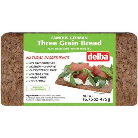 Delba 3 Grain Bread (CASE OF 12 x 475g)