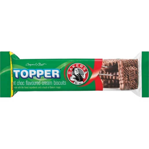 Bakers Topper Mint Chocolate Biscuits (CASE OF 12 x 125g)