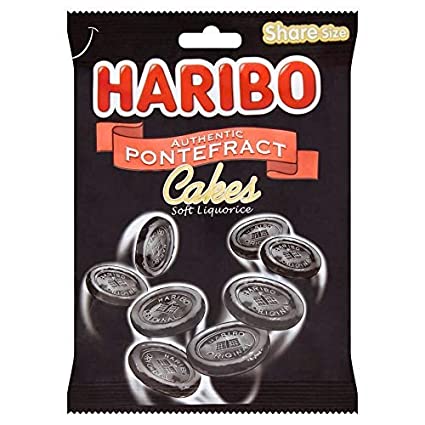 Haribo Pontefract Cakes Soft Liquorice Bag Large (CASE OF 12 x 160g)