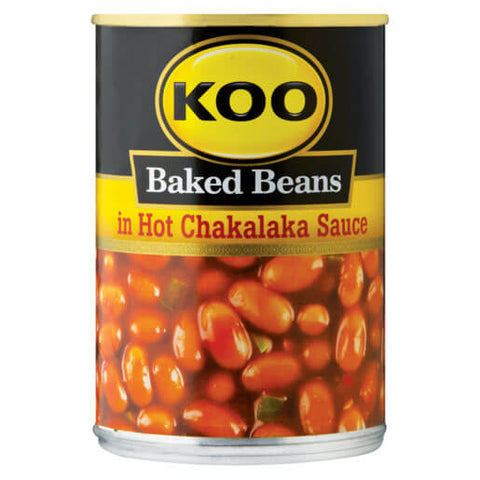 Koo Baked Beans in Hot Chakalaka Sauce (Kosher) (CASE OF 12 x 410g)