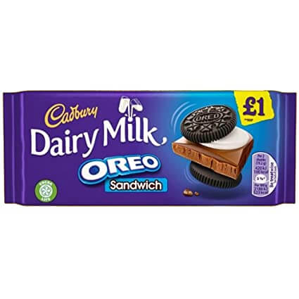 Cadbury Dairy Milk Oreo Sandwich (HEAT SENSITIVE ITEM - PLEASE ADD A THERMAL BOX TO YOUR ORDER TO PROTECT YOUR ITEMS (CASE OF 15 x 96g)