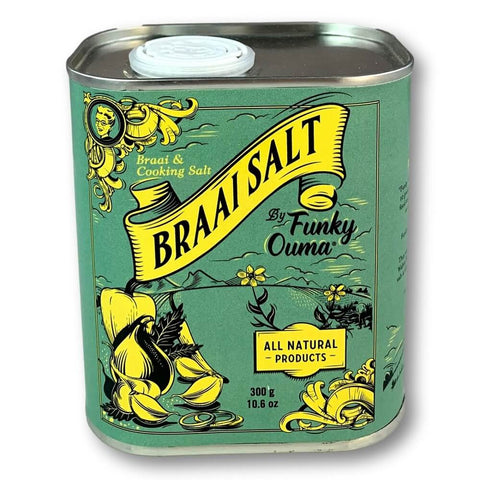 Funky Ouma Braai Salt (Tin) (CASE OF 12 x 300g)