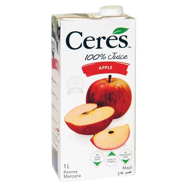 Ceres Apple Juice Carton (Kosher) (CASE OF 12 x 1L)