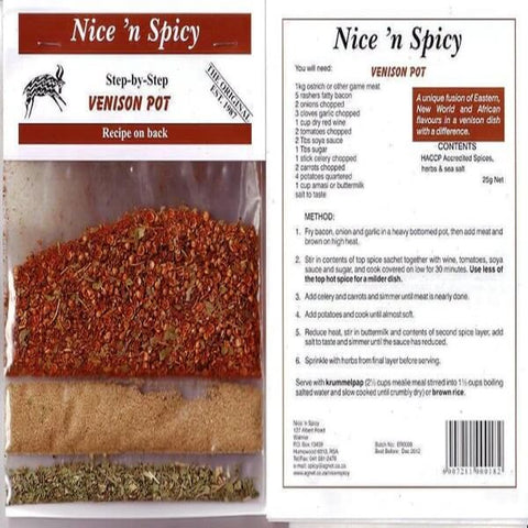 Nice n Spicy Venison Pot (CASE OF 20 x 20g)