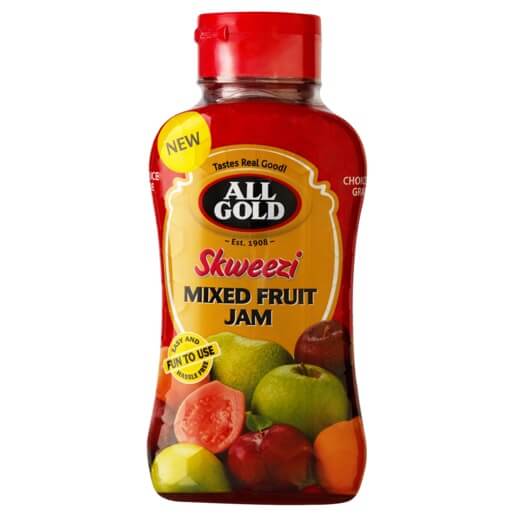 All Gold Skweezi Mixed Fruit Jams (CASE OF 6 x 460g)